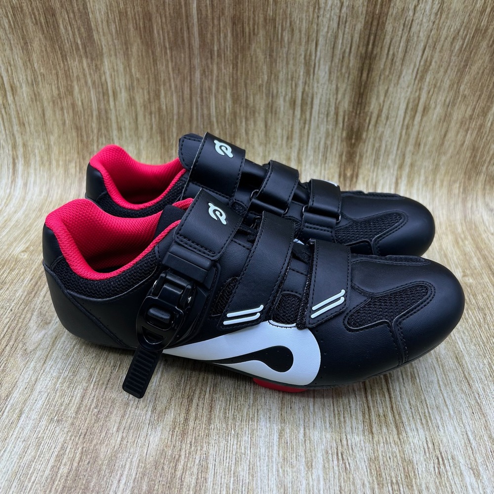 Peloton Indoor Cycling Shoes Womens Size 8 EU 39 Black Red Spin Bike Cleats
